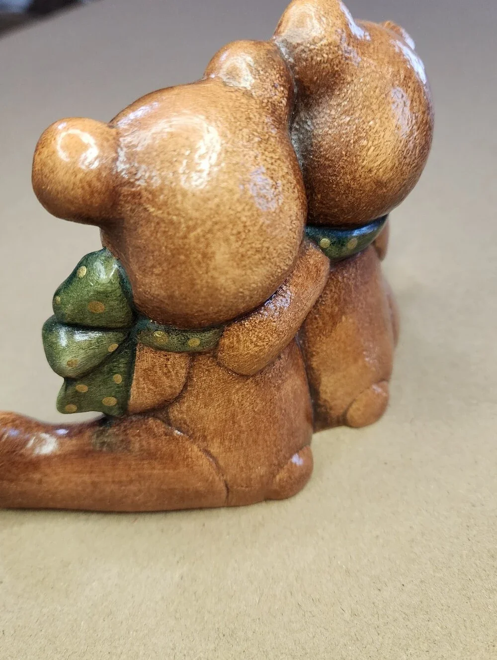 Vintage Ceramic Adorable St.Patrick’s Day Bears Figurine 